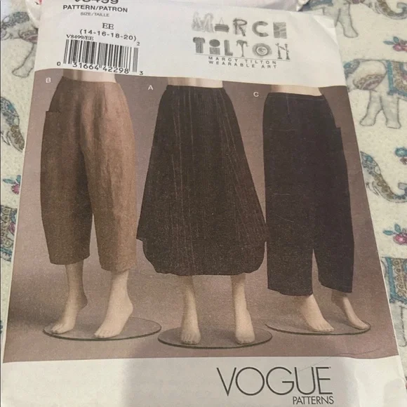 Vogue Fashion Patterns Collection with Red, Blue, and Gray Designs - Picture 2 of 7